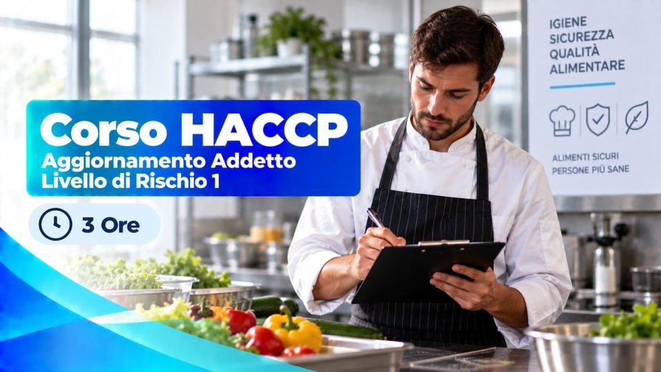 Corso di Aggiornamento HACCP Addetto di Livello di Rischio 1 — 3 Ore