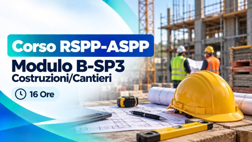 Corso RSPP-ASPP Modulo B-SP3 Costruzioni/Cantieri — 16 Ore