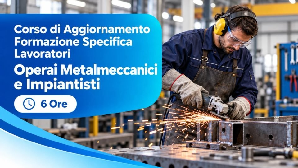 Corso di Aggiornamento Formazione Specifica Lavoratori — Operai Metalmeccanici e Impiantisti — 6 Ore