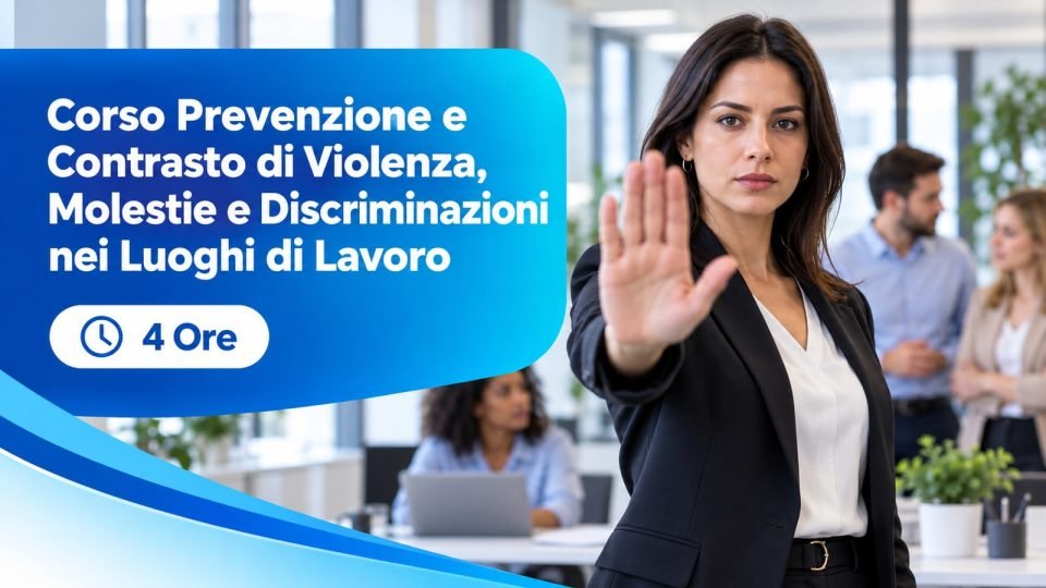 Corso Prevenzione e Contrasto di Violenza, Molestie e Discriminazioni nei Luoghi di Lavoro — 4 Ore