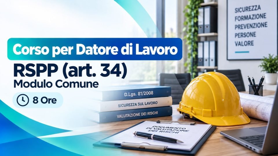 Corso per Datore di Lavoro RSPP (art. 34) — Modulo Comune — 8 Ore